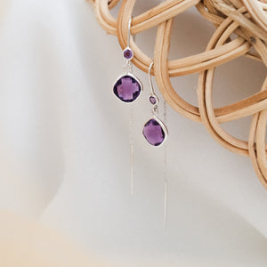Women's 925 Silver Threader Earrings Pelangii Collection Sunaka Jewelry
