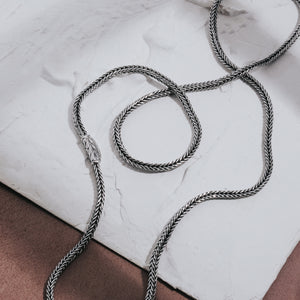 Karna 925 Silver Webbing Chain Necklace Sutramala Collection Sunaka Jewelry