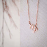 925 Sterling Silver Zodiac Necklace with 18k Rose Gold Plated