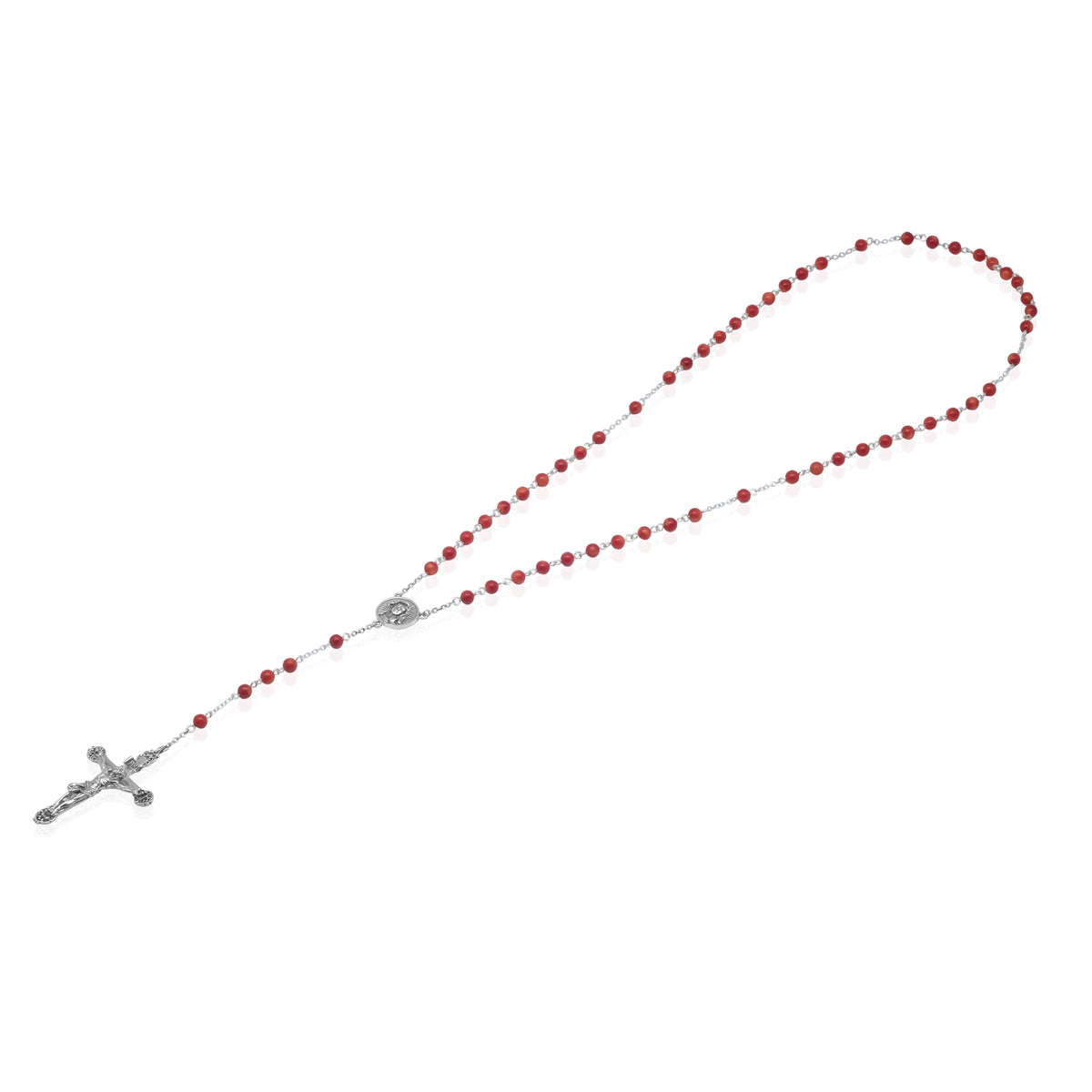 Rosario Necklace in sterling silver 925 with Cornelian/N.394CRL