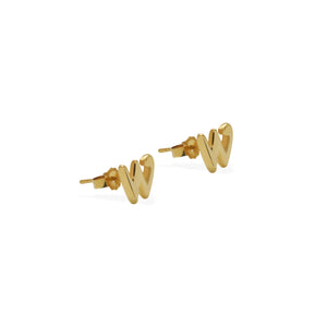 Alphabet Earrings Gold Plated