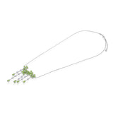 Floral Lush Statement Necklace In 925 Sterling Silver With Rhodium Plated