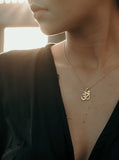 Sanskrit OM Necklace With Zircon