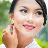 Tamiang Balinese Subeng Earrings 24k Gold Over Sterling Silver