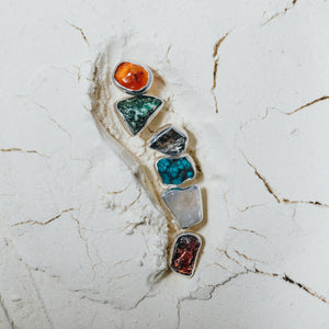 Silver 925 Stud Earrings With Rawstone Pristine Collection Sunaka Jewelry
