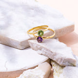 925 Silver Ring for Women Birthstone Collection Sunaka Jewelry Gold