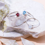 925 Silver Ring for Women Birthstone Collection Sunaka Jewelry Silver