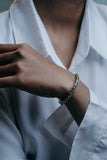 Kresna 925 Silver Push Clap Bracelet Sutramala Collection Sunaka Jewelry