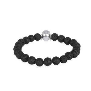 Bracelet Lava Bead Collection Buddha Sterling Silver 925