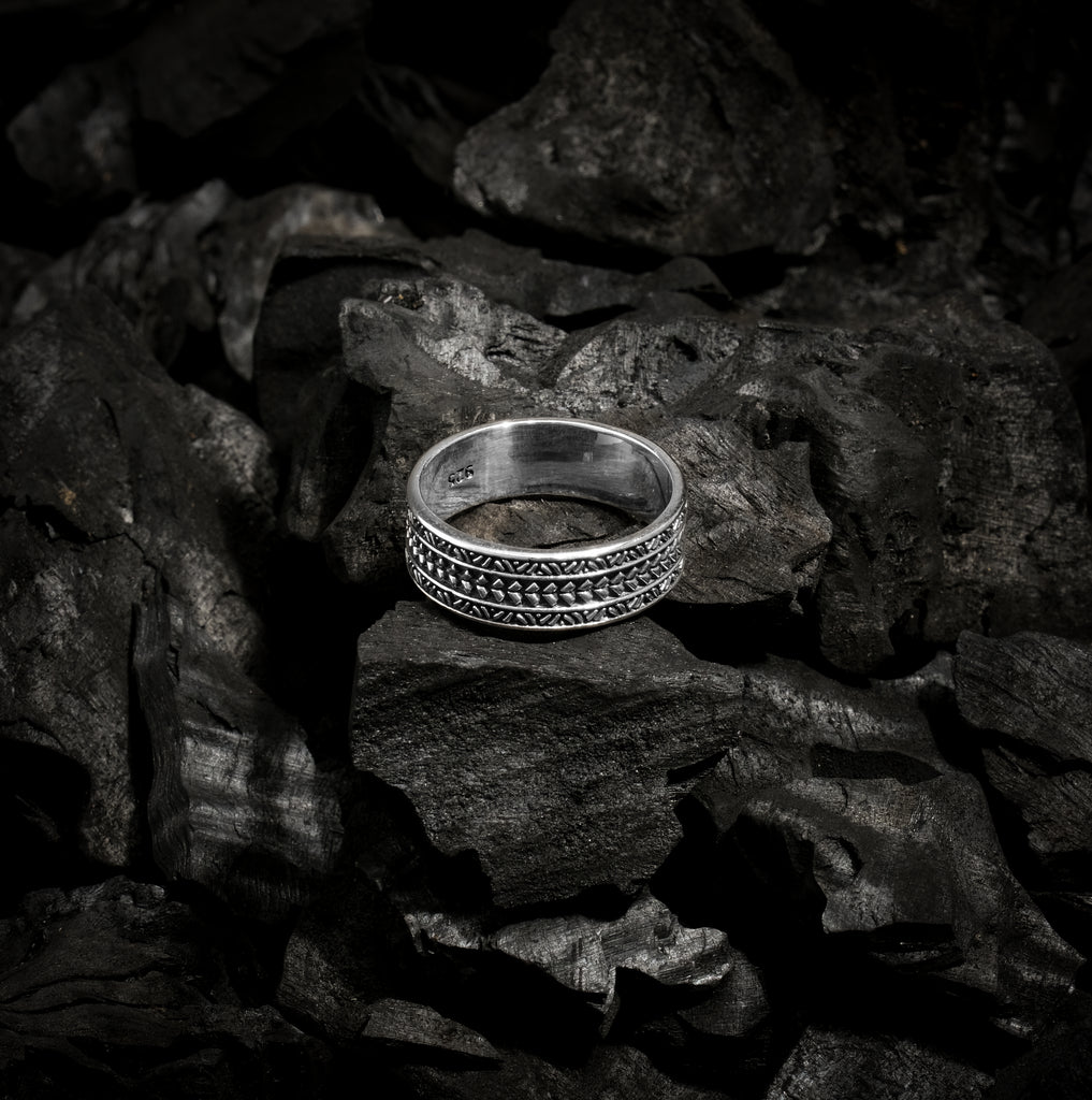 Small Band Ring Maori Toa Sterling Silver 925