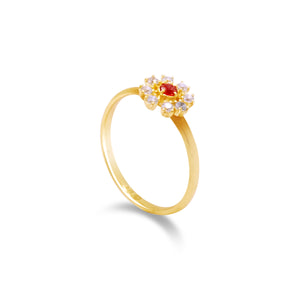 Dainty Coreopsis Ring Elegant Gold Plated
