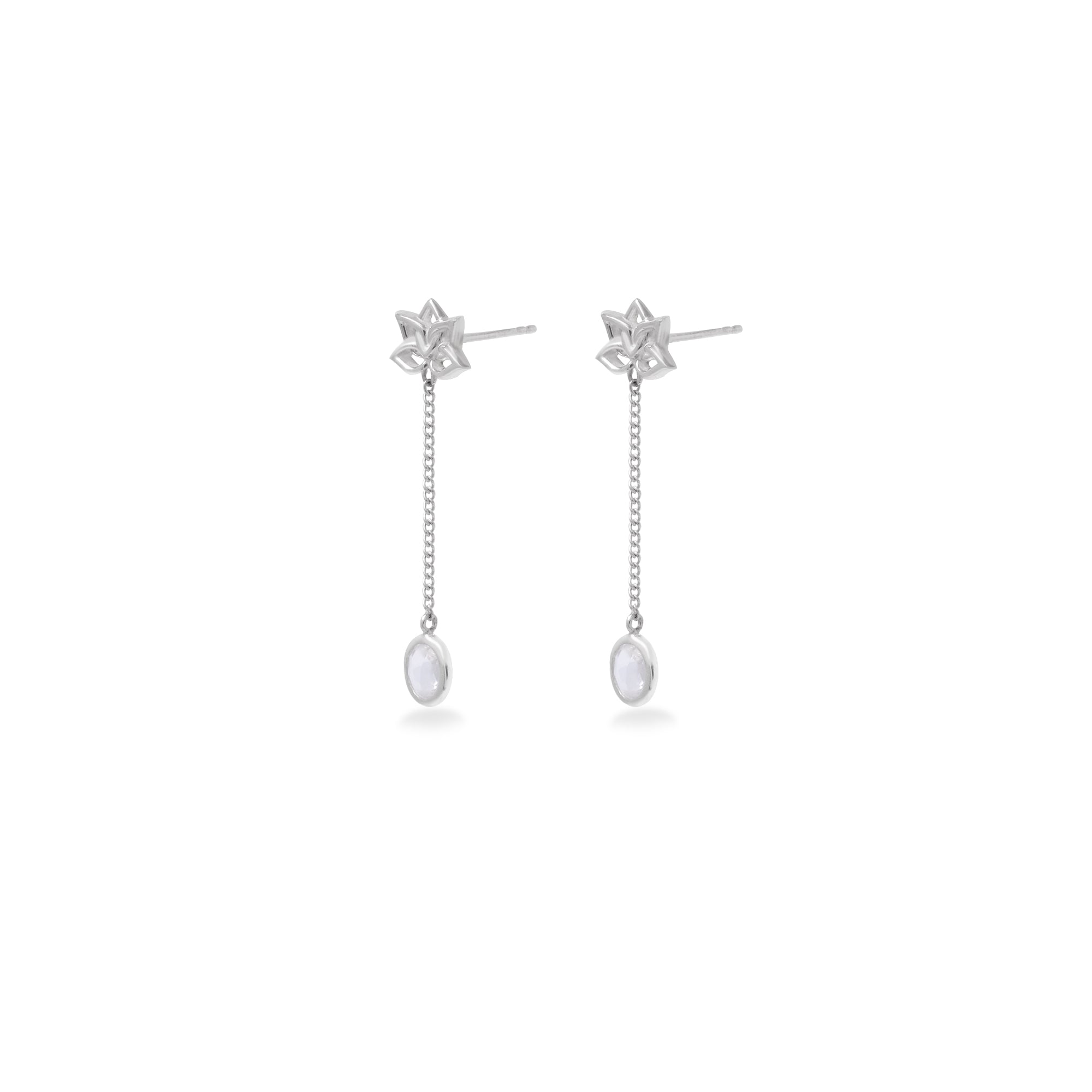 Earring Water Lily Collection Sterling Silver