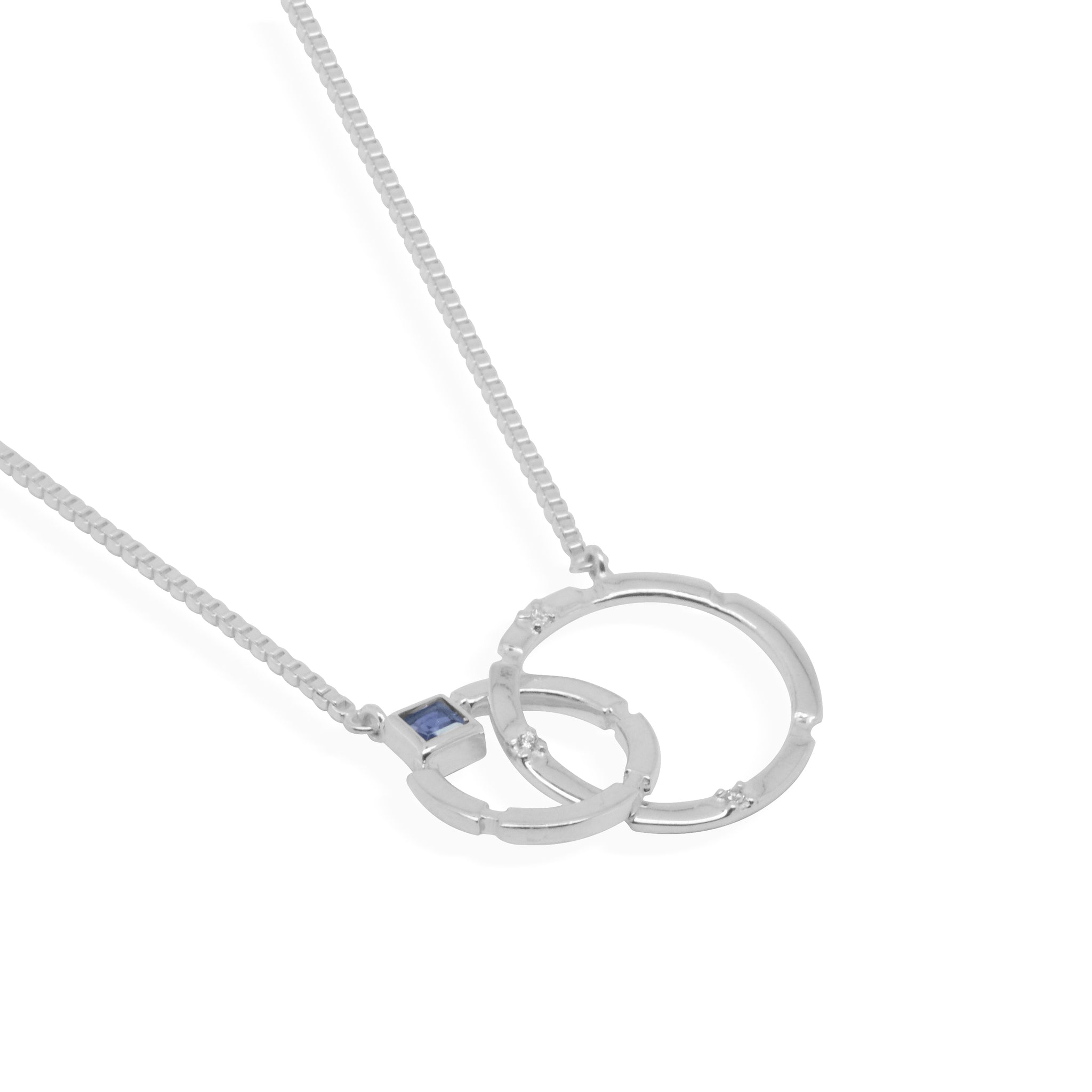 925 Silver Necklace Aeon Gems Iolite Collection