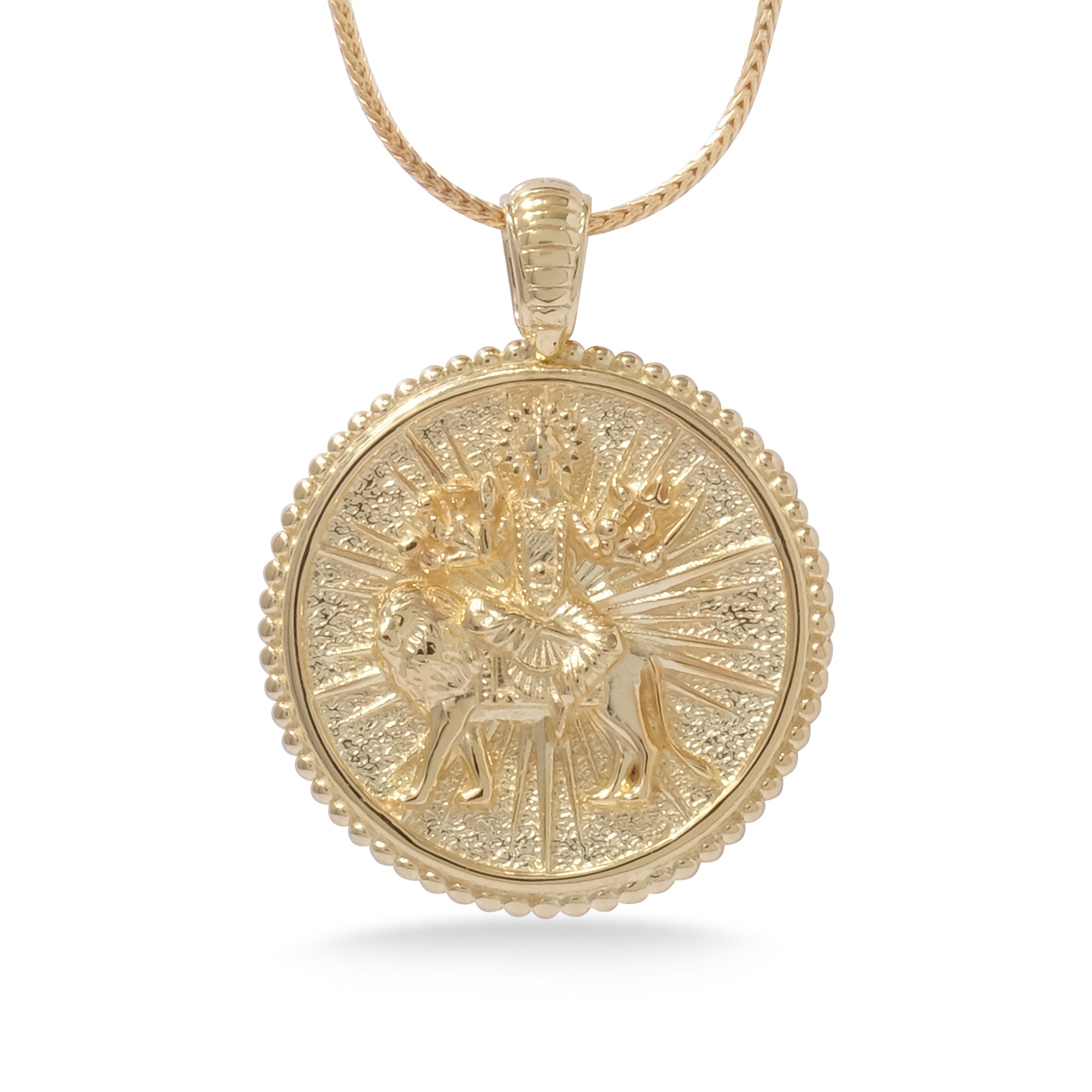 Pendant Goddess Amulet Collection Durga Gold Plated