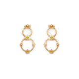 Prong Silver Earring Gold Plated/E.1075