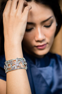 Capung Bali Wide Cuff Bracelet in Sterling Silver