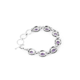 Classic Granulation Bracelet In 925 Silver With Gemstone Jawan Gunung Collections