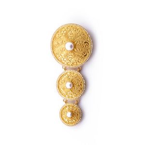 Tamiang Brooch 22k Gold Over Sterling Silver