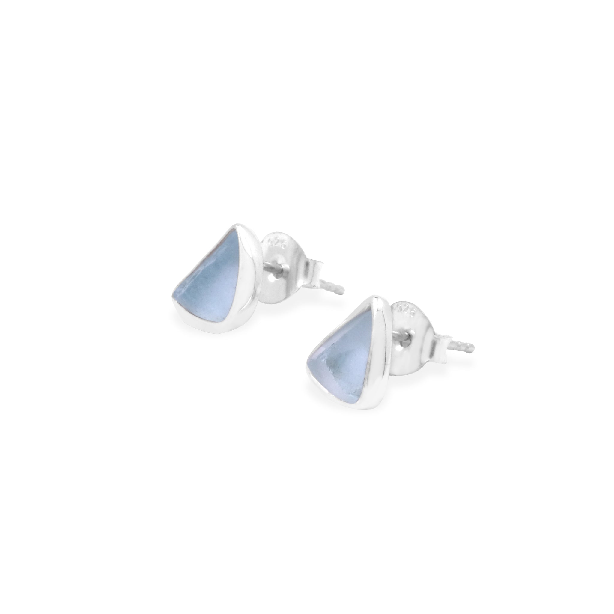 Earstud Earring Silver with Rawstone Pristine Collections
