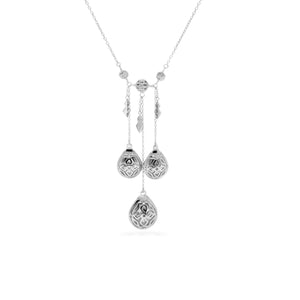 Vintage Drop Peral Charm Necklace