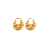 Silver Hoop  Earrings Capung Collections Balinese Mini Earrings Gold Plated