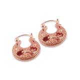 Silver Hoop Earrings Capung Collections Balinese Earrings Rose Gold Plated