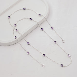 Ritche Necklace Chain silver With Gemsstone 925 In Sterling Silver