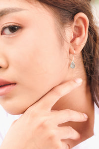 Drop Earring Silver With Rawstone Pristine Collections