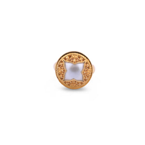 Padma Acala Cocktail Ring 22K Gold Over Sterling Silver
