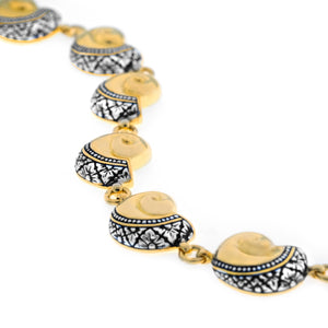 Keong Tassel Bracelet In 925 Sterling Silver With Gold Plated