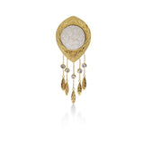 Jepun Brooch In 925 Sterling Silver With Gold Plated