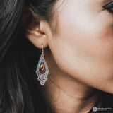 Emas Perak Dangle Earrings in Sterling Silver