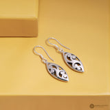 Gergajian Marquise Shape Dangle Earrings in Sterling Silver