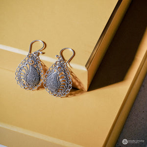 Bun Jawan Trawangan Dangle Earrings in Sterling Silver