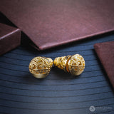Songket Bali Traditional Earrings in Gold Plated Over Sterling Silver (mini)