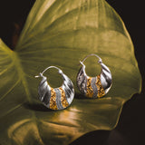 Keong Emas Hoop Earrings in Sterling Silver
