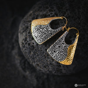 Ayung Hoop Earring In Two Tone Ayung Collection