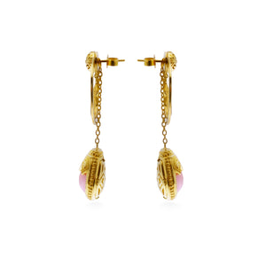 Vintage Gold Plated Drop Pearl Earrings