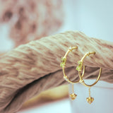 Prong Silver Hoop Gold Plated/E.1081