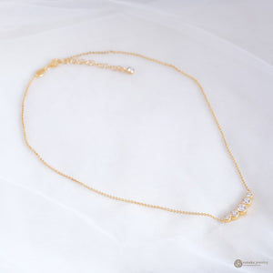 Allure Elegance Zircon Necklace In 925 Sterling Silver With 18k Gold Plated/ Rhodium Allure Collections