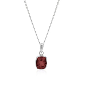 Baguette Gemstone Pendant In 925 Sterling Silver With 18k Gold Plated/ Rhodium Pelangi Collections