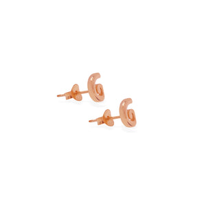 Alphabet Earrings Rose Gold Plated