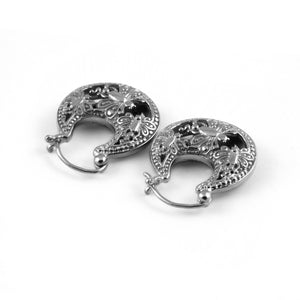 Silver Hoop Earrings Capung Collections Balinese Earrings