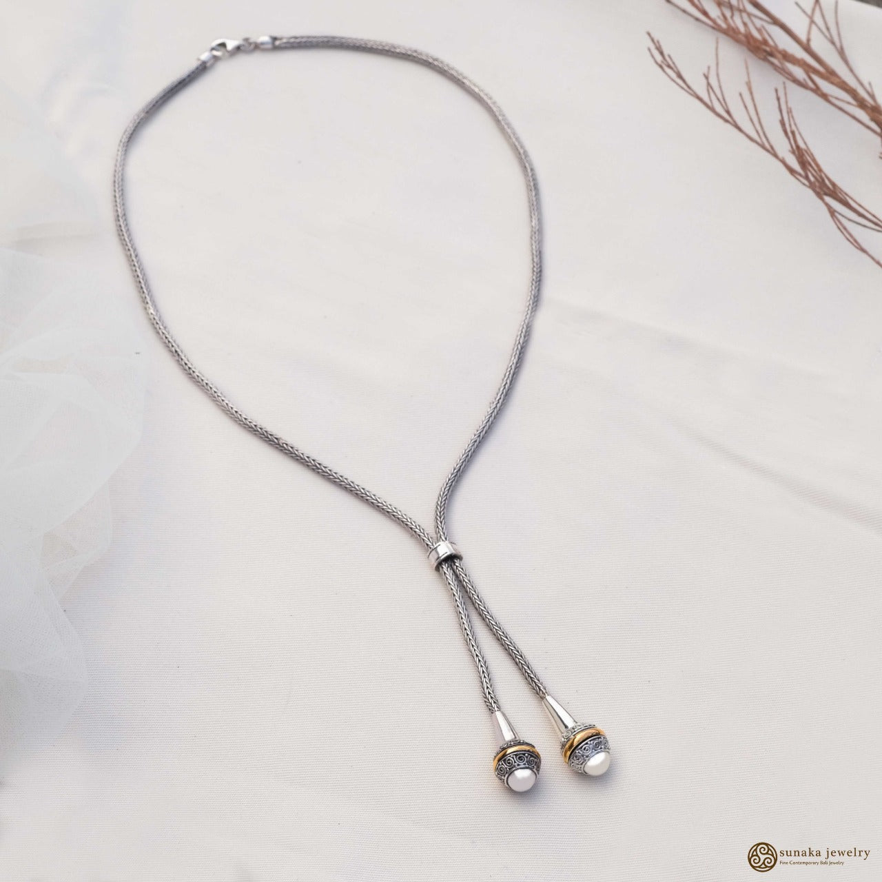 Emas Perak with Bun Jawan Ornamentation Lariat Necklace
