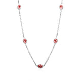 Ritche Necklace Chain silver With Gemsstone 925 In Sterling Silver