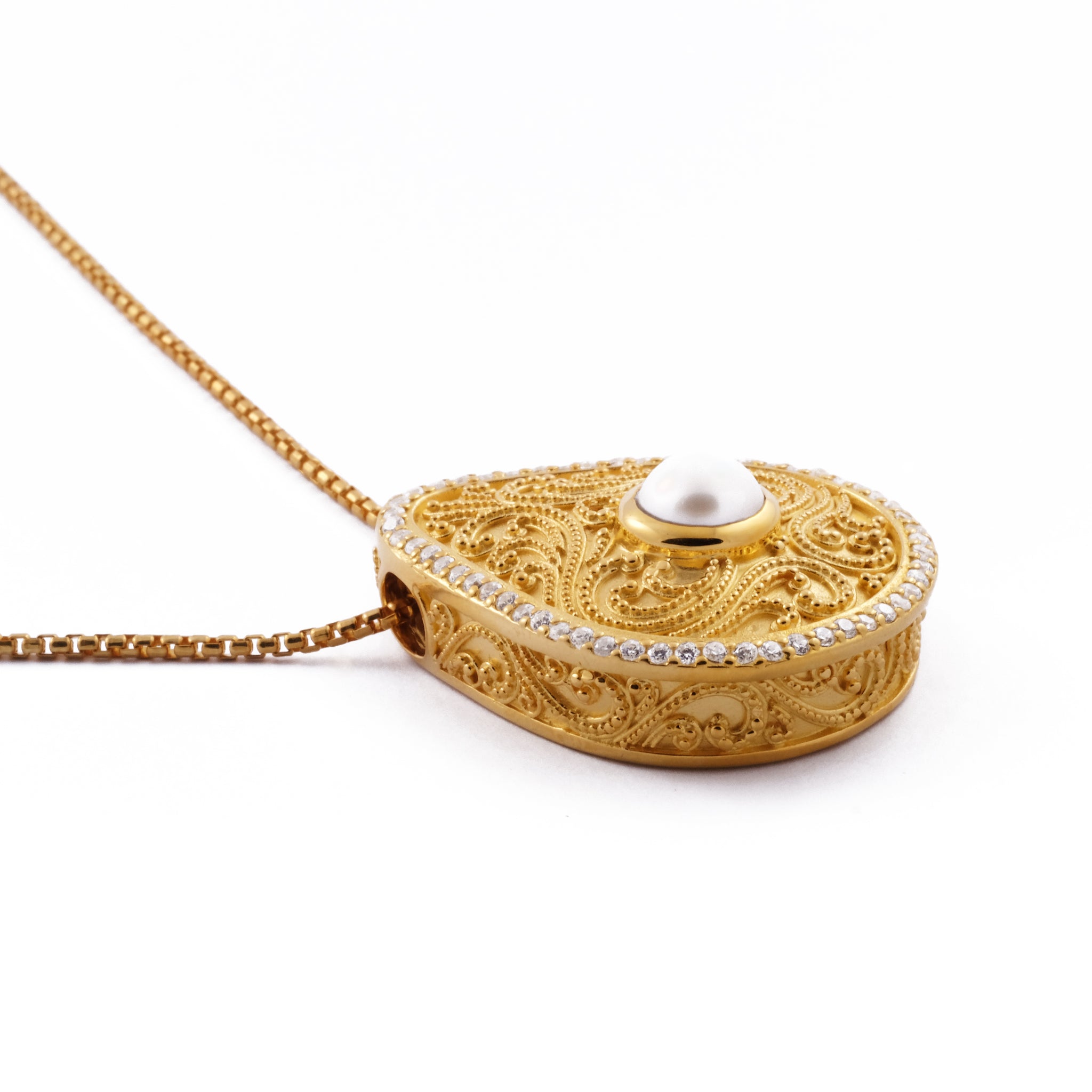 Tamiang Pendant (without necklace) 22k Gold Over Sterling Silver
