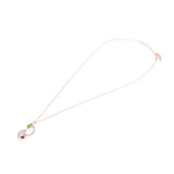 Nirmana Tree Stone Necklace In 925 Sterling Silver With Rhodium And Rose Gold Plated