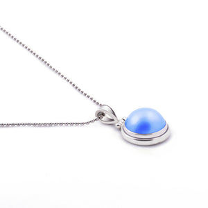 Mabe Pearl Necklace (Pendant + Chain) in Sterling Silver