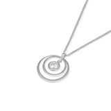 Circle Birthstone Pendant In 926 Sterling Silver