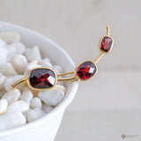 Mini Gemstone Brooch Pin In 925 Sterling Silver With 18k Gold Plated Pelangi Collections
